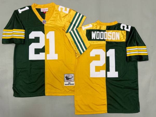 Charles Woodson Green Bay Packers Authentic Split Throwback Retired Player Jersey