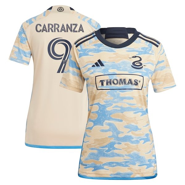 Julian Carranza Philadelphia Union adidas Women's 2024 For Philly Replica Player Jersey – Tan