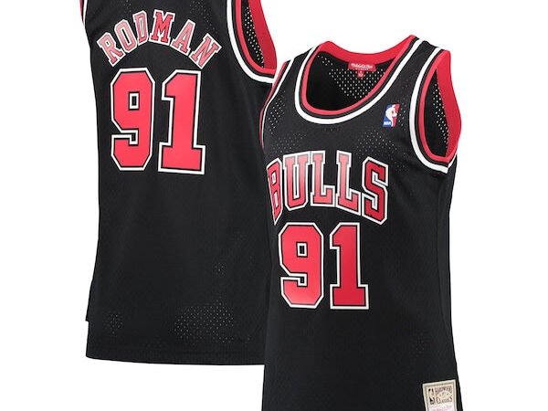 Dennis Rodman Chicago Bulls Women's Hardwood Classics Swingman Jersey - Black