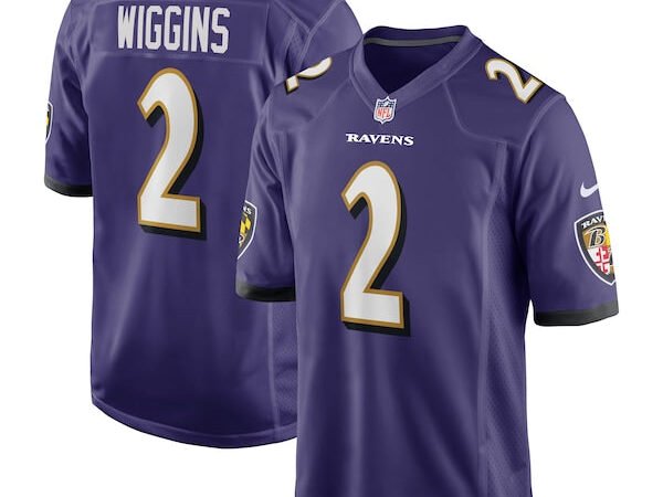 Nate Wiggins Baltimore Ravens Nike 2024 NFL Draft First Round Pick Player Game Jersey - Purple