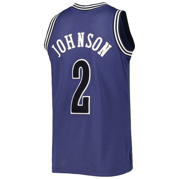 Larry Johnson Charlotte Hornets 1994/95 Hardwood Classics Off-Court Swingman Jersey - Purple