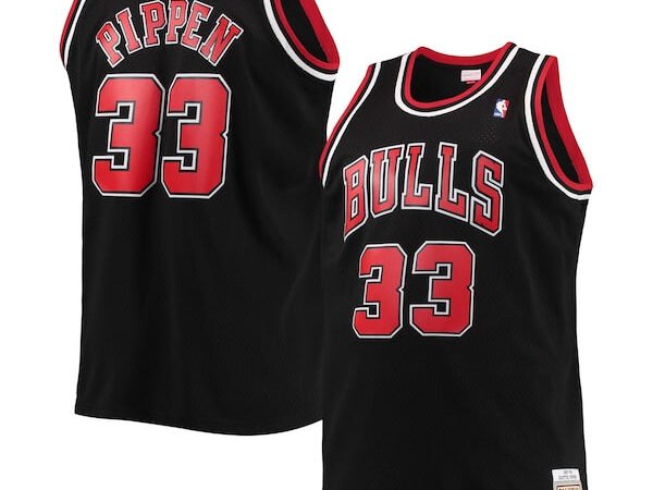 Scottie Pippen Chicago Bulls  Big & Tall Hardwood Classics Swingman Jersey - Black/Red