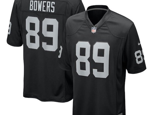 Brock Bowers Las Vegas Raiders Nike 2024 NFL Draft First Round Pick Player Game Jersey - Black