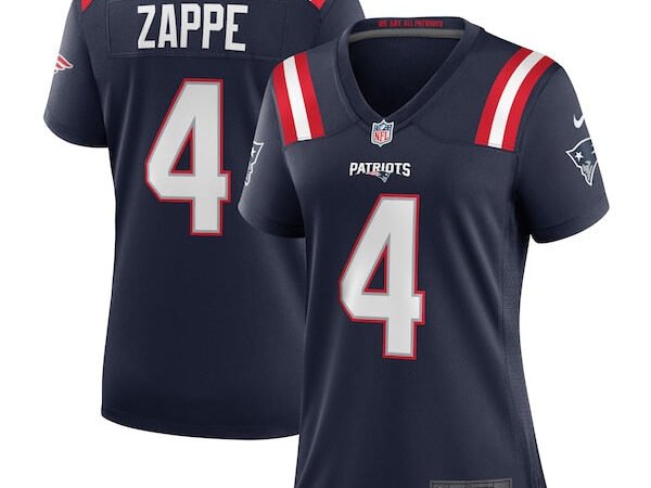 Bailey Zappe New England Patriots Nike Women's Game Player Jersey - Navy/Red/White