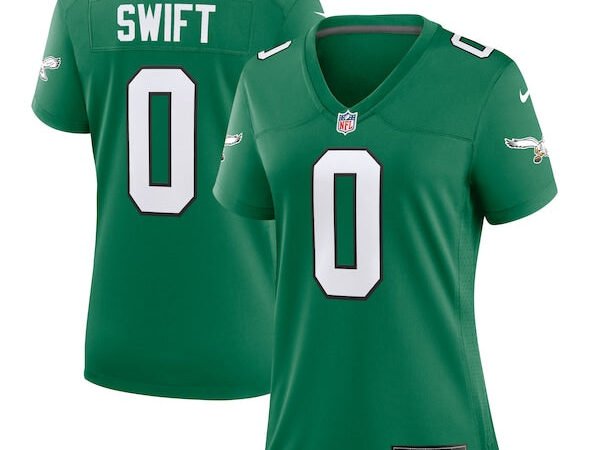 D'Andre Swift Philadelphia Eagles Nike Women's Alternate Game Jersey - Kelly Green