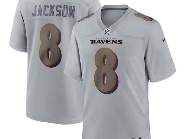 Lamar Jackson Baltimore Ravens Nike Atmosphere Fashion Game Jersey - Gray