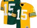 Bart Starr Green Bay Packers 1969 Split Legacy Replica Jersey - Green/Gold