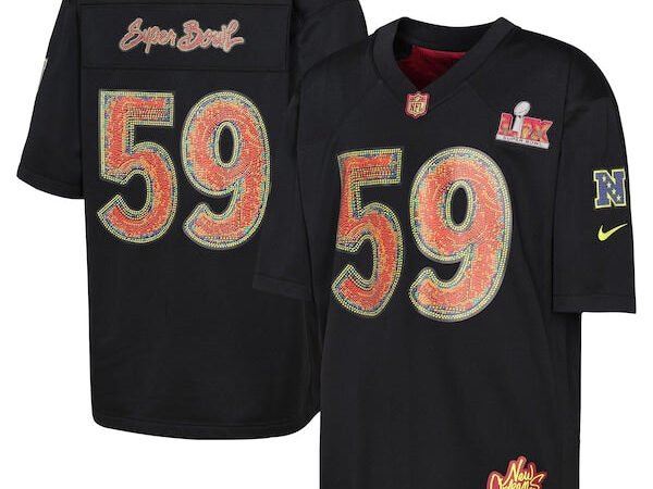 Nike Youth Super Bowl LIX Game Jersey - Black