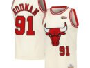 Dennis Rodman Chicago Bulls  Chainstitch Swingman Jersey - Cream
