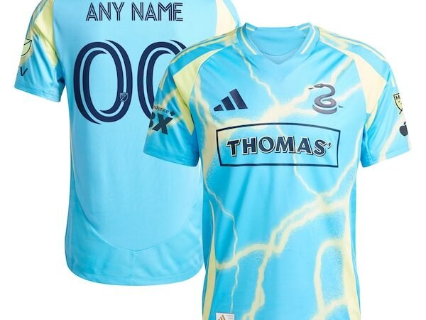 Philadelphia Union adidas 2025 The Voltage Kit Authentic Custom Jersey - Blue