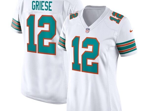 Bob Griese Miami Dolphins Nike Women's Retired Player Jersey - White/Aqua