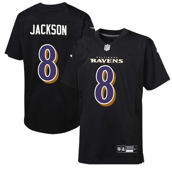 Lamar Jackson Baltimore Ravens Nike Youth Fashion Game Jersey - Black/Purple