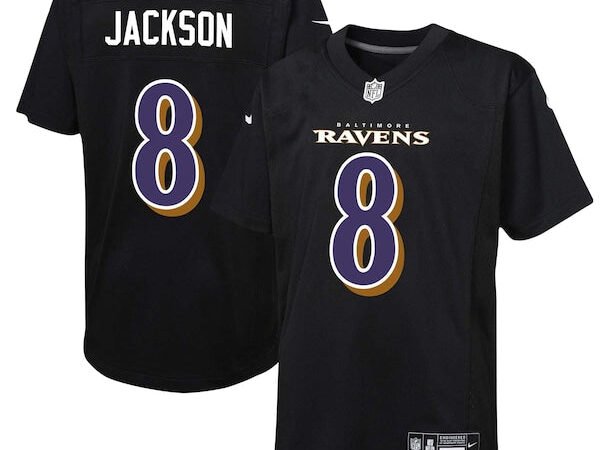 Lamar Jackson Baltimore Ravens Nike Youth Fashion Game Jersey - Black