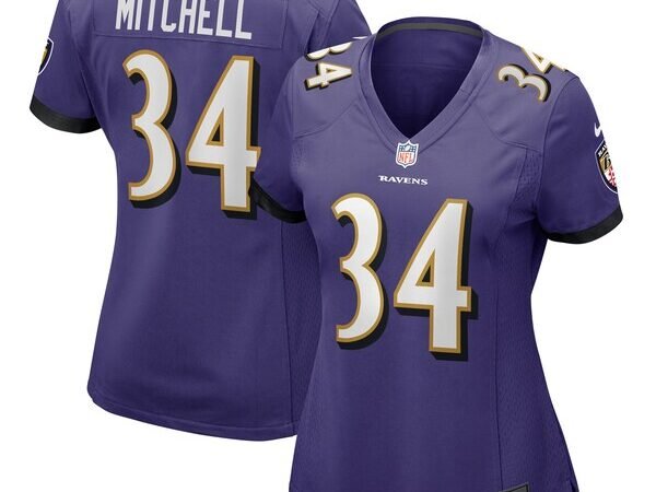 Keaton Mitchell Baltimore Ravens Nike Women's  Game Jersey -  Purple