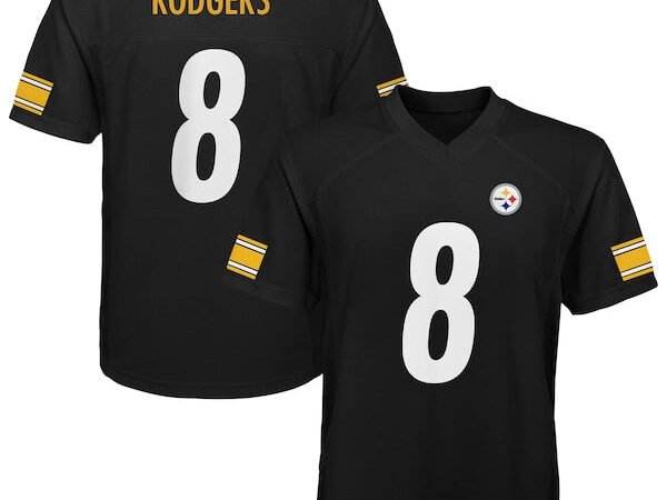 Aaron Rodgers Pittsburgh Steelers Outerstuff Youth Replica Player Jersey - Black