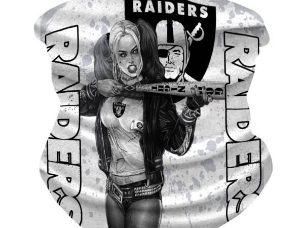 OAKLAND RAIDERS & HARLEY QUINN FACE MASK BANDANAS