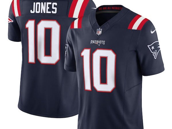 Mac Jones New England Patriots Nike Vapor F.U.S.E. Limited Jersey - Navy