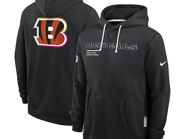 Cincinnati Bengals Nike 2025 NFL Crucial Catch Sideline Standard Issue Dri-FIT Hoodie - Black