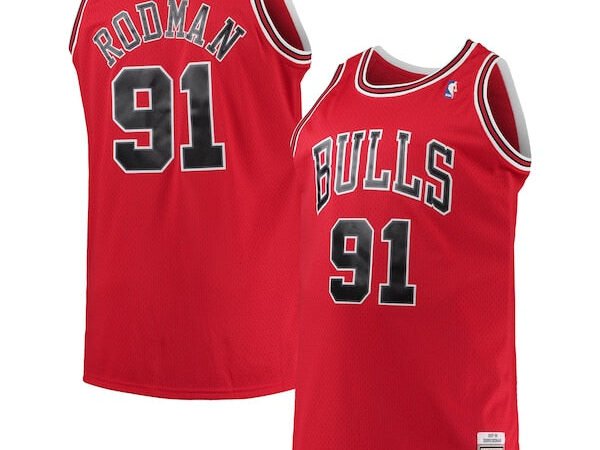 Dennis Rodman Chicago Bulls 1997/98 Big & Tall Hardwood Classics Swingman Jersey - Red
