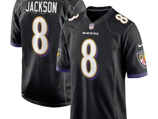 Lamar Jackson Baltimore Ravens Nike Alternate Game Jersey - Black/White