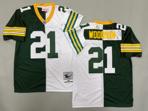 Charles Woodson Green Bay Packers Authentic Split Throwback Retired Player Jersey