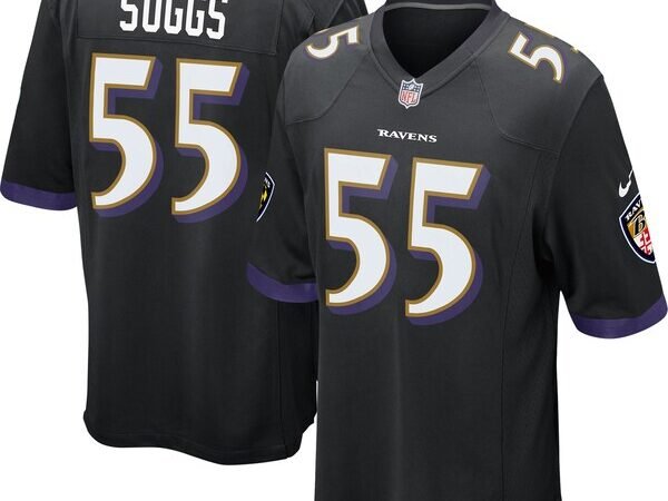 Youth Baltimore Ravens Terrell Suggs Nike Black Alternate Game Jersey
