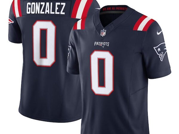 Christian Gonzalez New England Patriots Nike Vapor F.U.S.E. Limited Jersey - Navy
