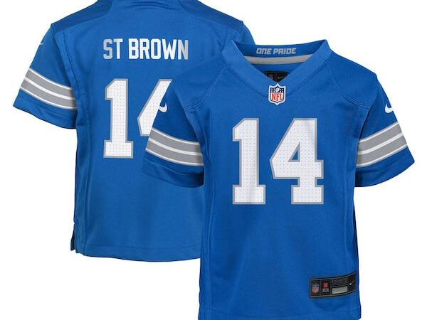 Amon-Ra St. Brown Detroit Lions Nike Preschool Player Game Jersey - Blue