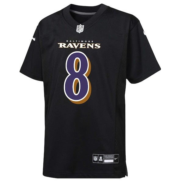 Lamar Jackson Baltimore Ravens Nike Youth Fashion Game Jersey - Black