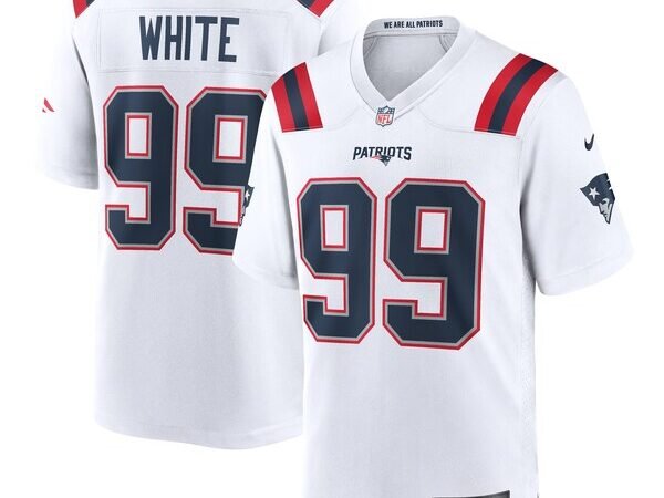 Keion White New England Patriots Nike  Game Jersey -  White