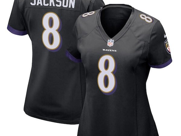 Lamar Jackson Baltimore Ravens Nike Women's Game Jersey - Black/Purple/White