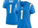 Number 1 Mom Los Angeles Chargers Nike Women's Game Jersey - Powder Blue