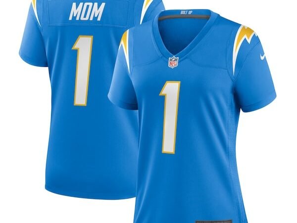 Number 1 Mom Los Angeles Chargers Nike Women's Game Jersey - Powder Blue