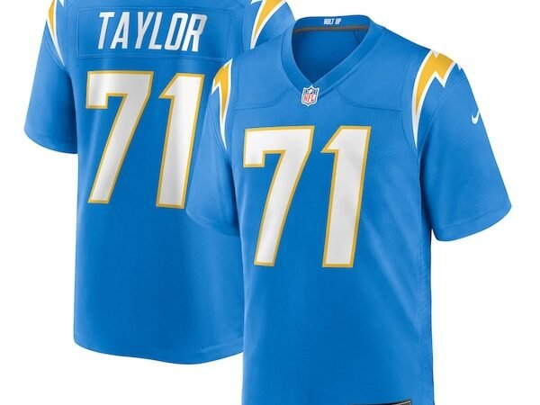 Branson Taylor Los Angeles Chargers Nike Team Game Jersey -  Powder Blue