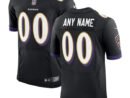 Baltimore Ravens Nike Speed Machine Elite Custom Jersey - Black