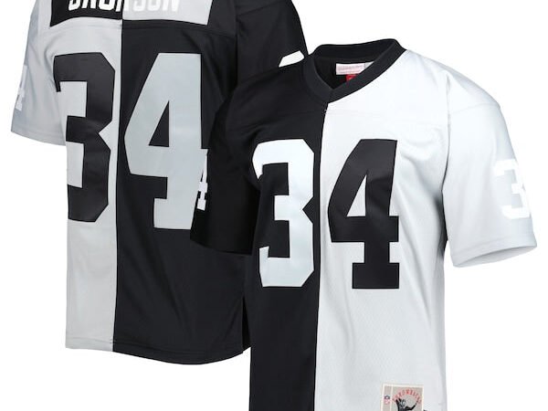 Bo Jackson Las Vegas Raiders 1988 Split Legacy Replica Jersey - Black/Silver