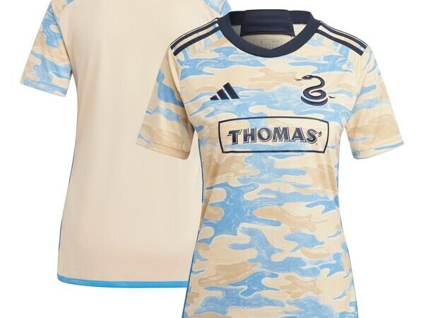 Philadelphia Union adidas Women's 2024 For Philly Replica Jersey - Tan