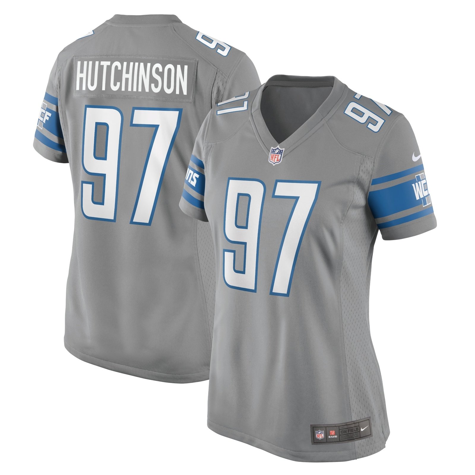 Aidan Hutchinson Detroit Lions Nike Women's Player Jersey - Blue/Silver