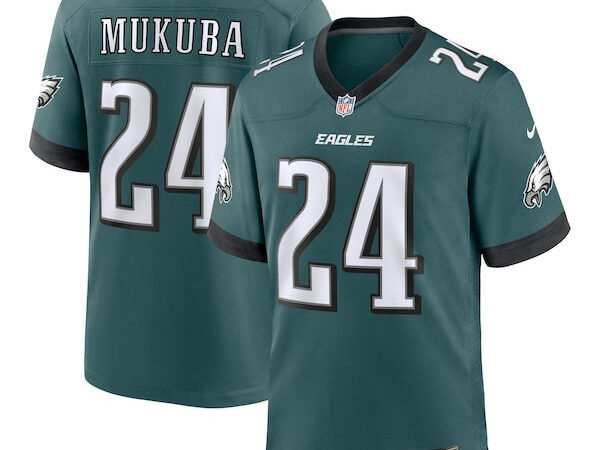 Andrew Mukuba Philadelphia Eagles Nike Team Game Jersey - Midnight Green