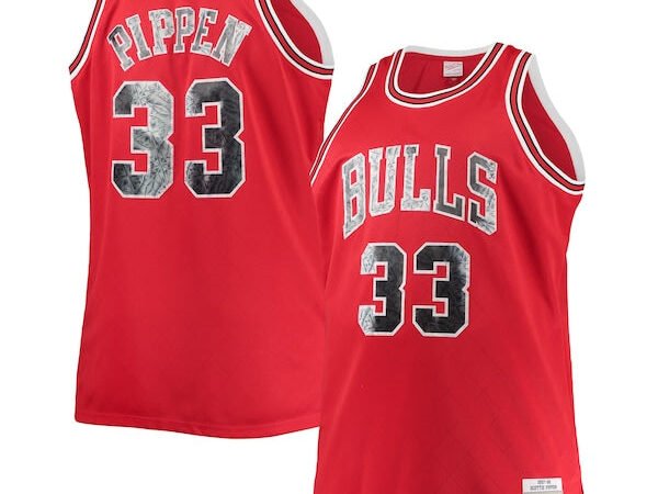 Scottie Pippen Chicago Bulls Big & Tall 1997/98 NBA 75th Anniversary Diamond Swingman Jersey - Red