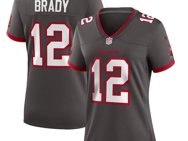 Tom Brady Tampa Bay Buccaneers Nike Women's Alternate Game Jersey - Pewter/Red