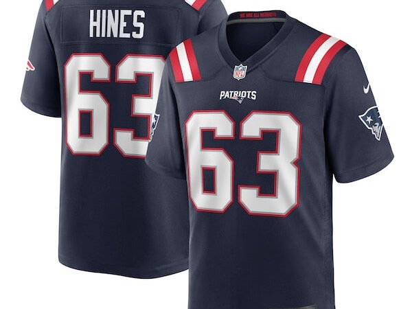 Chasen Hines New England Patriots Nike Game Player Jersey - Navy