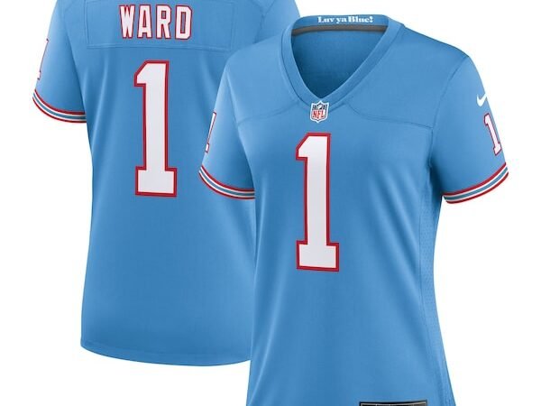 Cam Ward Tennessee Titans Nike Women's 2025 NFL Draft 2nd Alternate Game Jersey - Light Blue