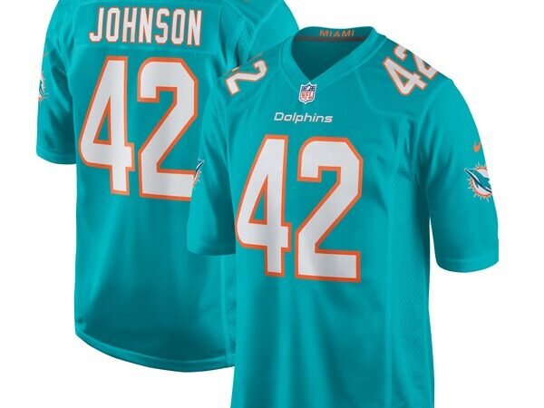 Alexander Johnson Miami Dolphins Nike Game Jersey - Aqua