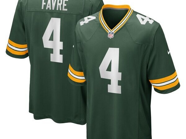 Men's Green Bay Packers Brett Favre Nike Green Game Retired Player Jersey