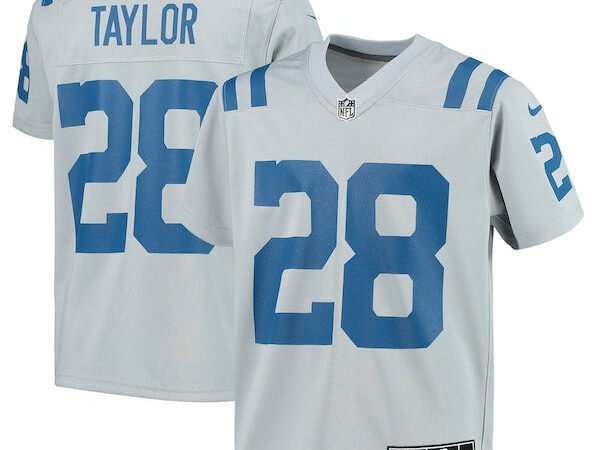 Jonathan Taylor Indianapolis Colts Nike Youth Inverted Team Game Jersey - Gray