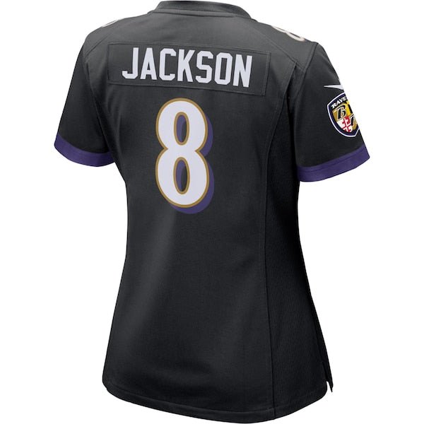 Lamar Jackson Baltimore Ravens Nike Women's Game Jersey - Black/Purple/White