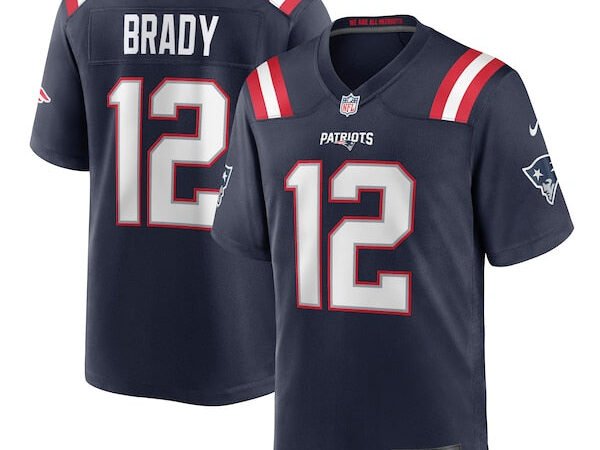 Tom Brady New England Patriots Nike Game Retired Player Jersey - Navy/White/Red