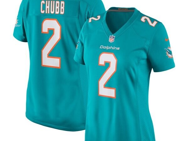 Bradley Chubb Miami Dolphins Nike Women's Game Player Jersey - Aqua