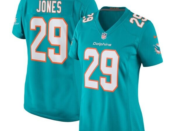 Brandon Jones Miami Dolphins Nike Women's Team Game Jersey - Aqua